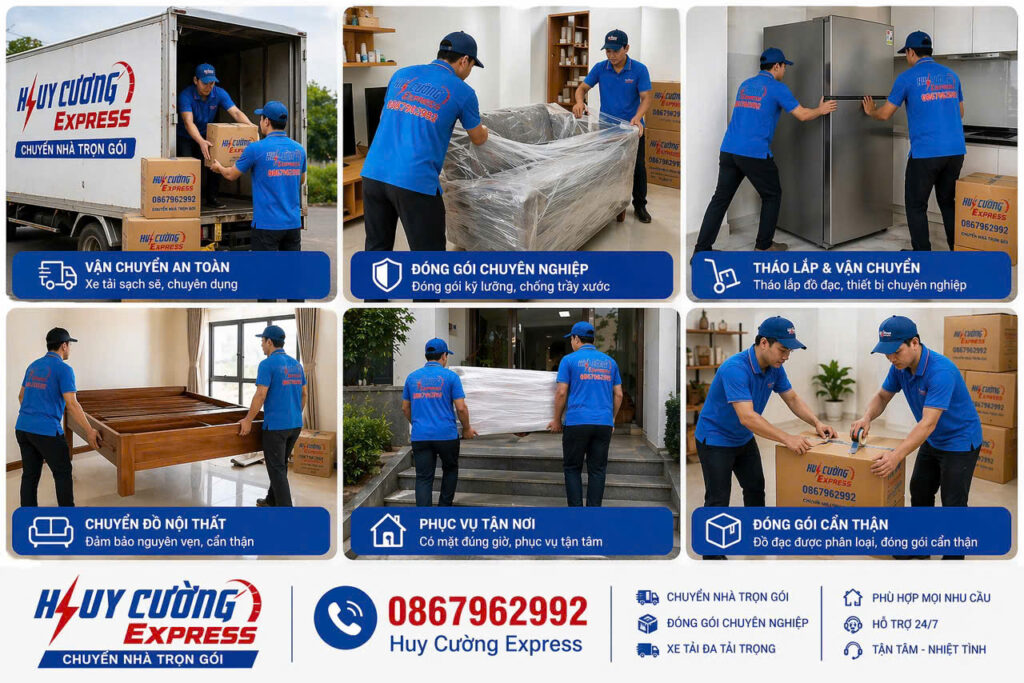 dịch vụ chuyển nhà trọn gói Huy Cường Express tại TP HCM